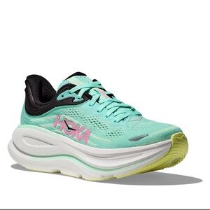 Hoka Women’s Bondi 9 Blue Spark Mint Fluorite 7B Standard Width